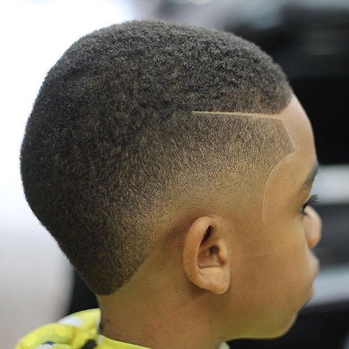 Buzz Cut with Low Fade and Line Up