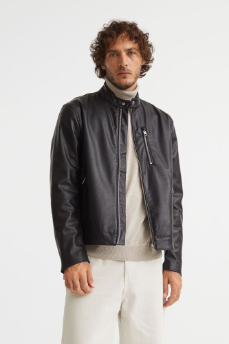 HM Faux Leather Jacket men's fall fashion guide