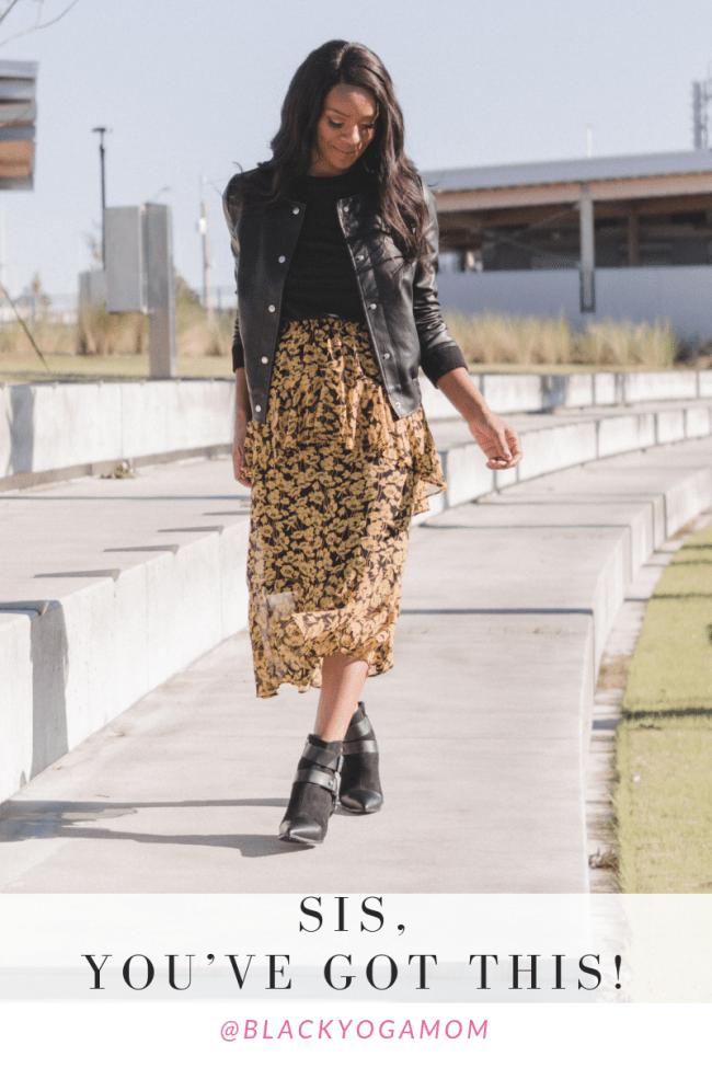 Sis-i-see-you-encouragement-for-black-women-at-work-Floral-print-tiered-who-what-wear-target-style-skirt-blackyogamom