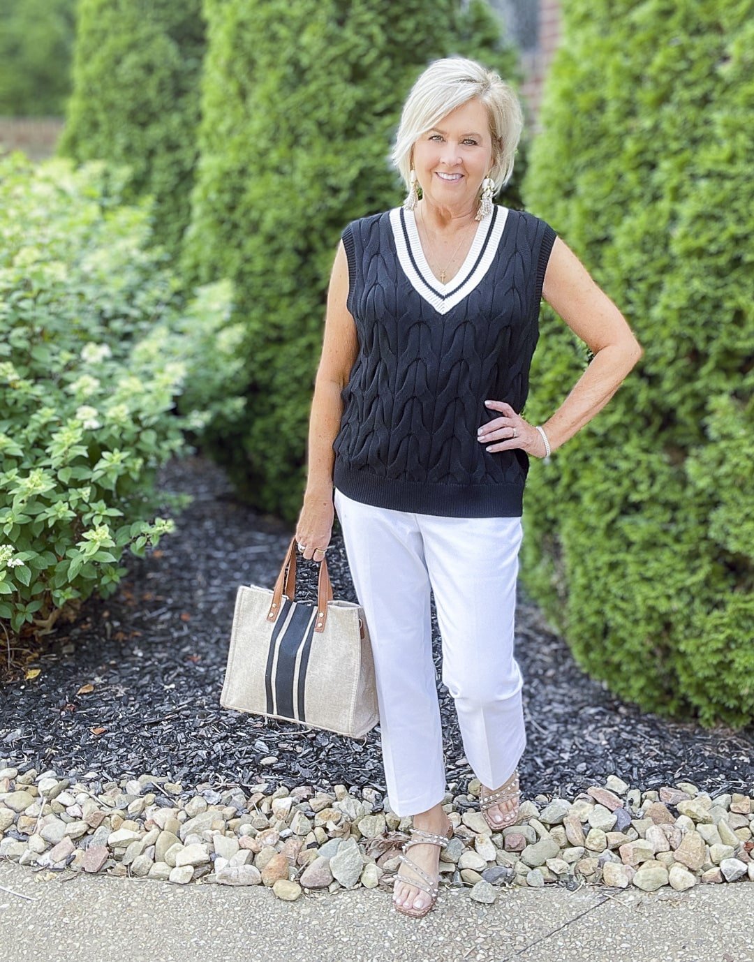 Over 40 Fashion Blogger, Tania Stephens is styling white flare crops 3 ways 30