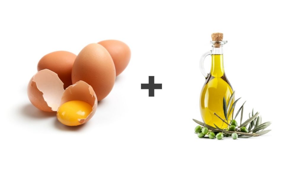 Egg and olive oil 