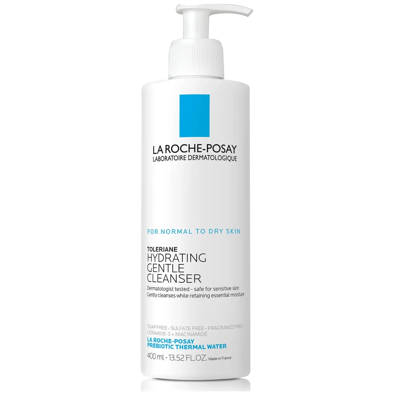 La Roche-Posay Toleriane Hydrating Gentle Cleanser on white background
