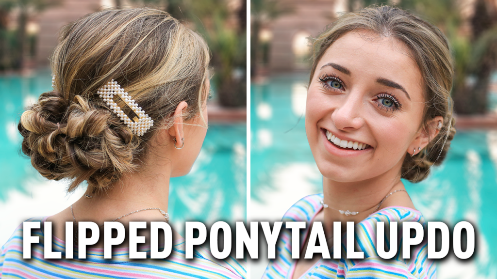Side by side Flipped Ponytail Updo
