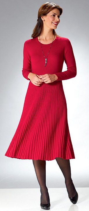 Belle of the ball: A model in a David Nieper merino wool dress